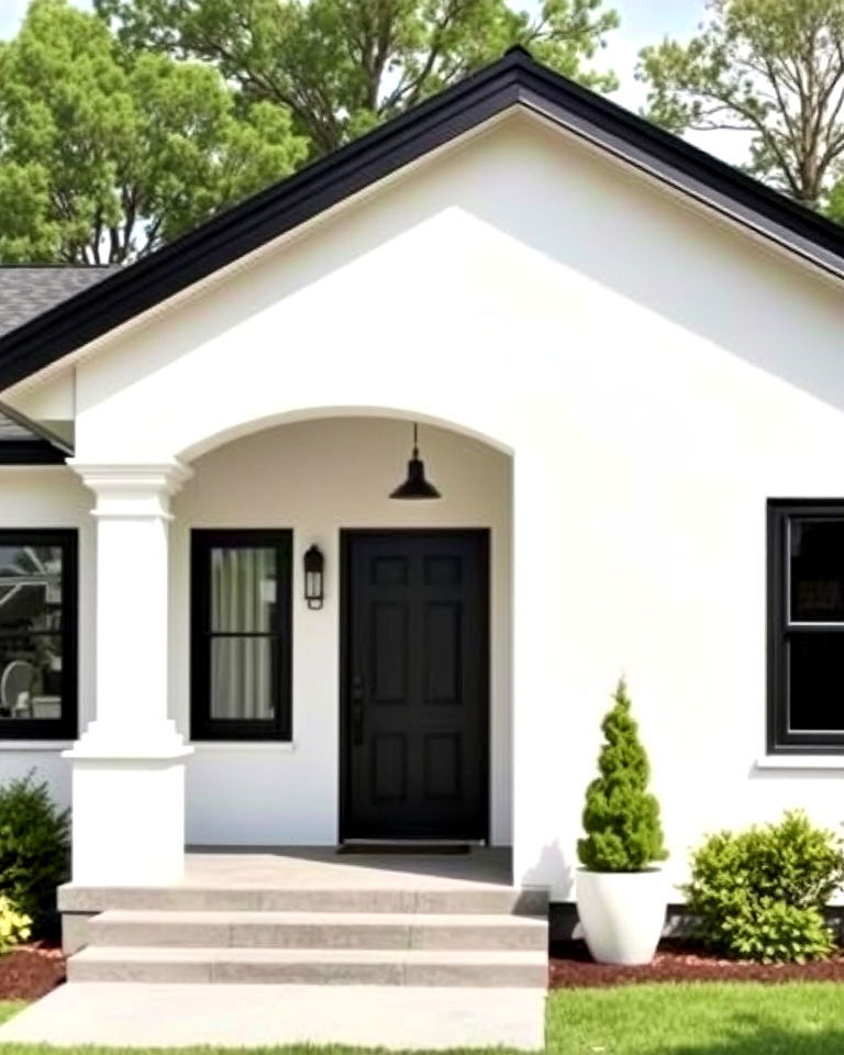 black trimmed eaves