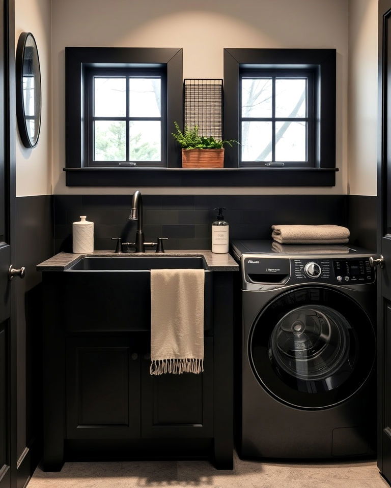 black utility sink