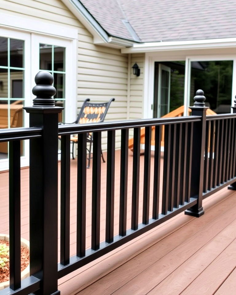 black vinyl railings