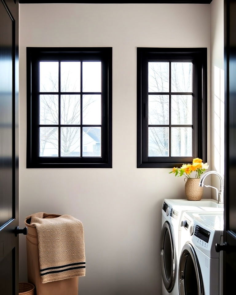 black window frames for contrast