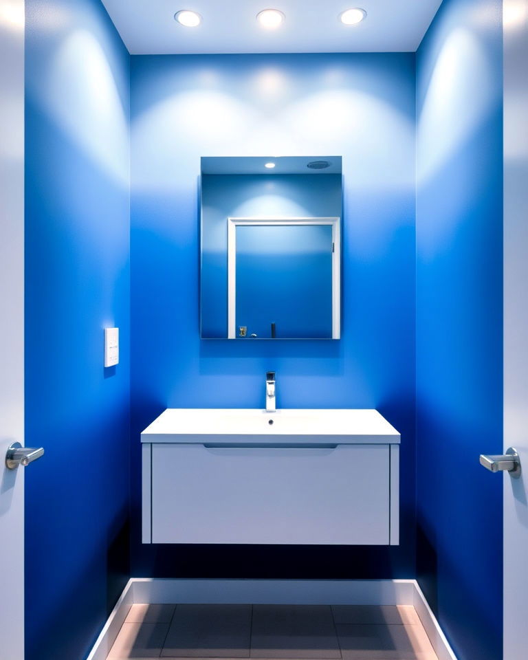 blue ombre walls