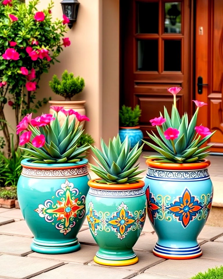 bold ceramic planters