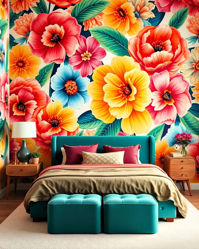 bold floral wallpaper for any room