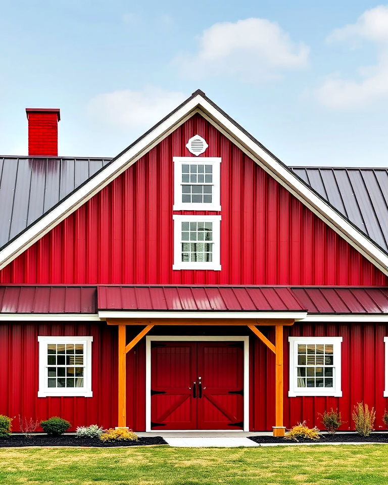 bold red barn house exteriors