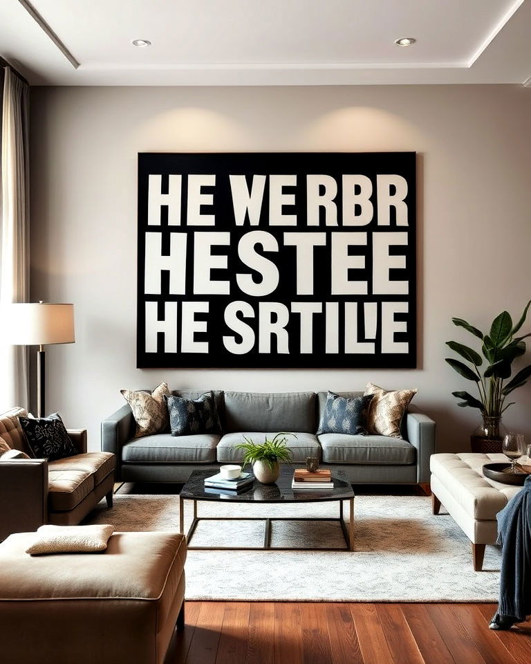 bold statement typography art