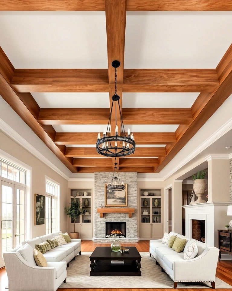 box beam ceilings for grand impact