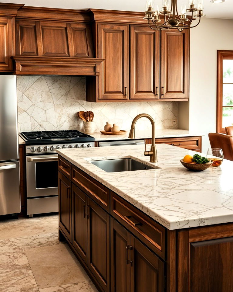 breccia marble kitchen countertop