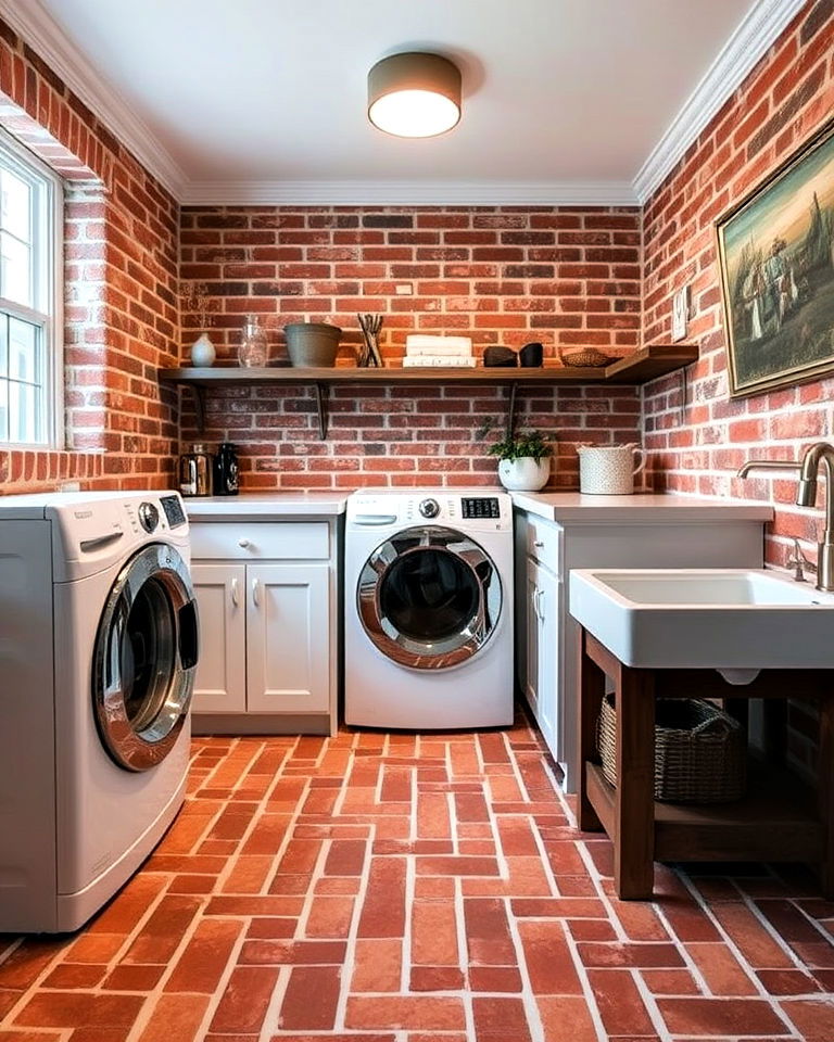 brick floors with radiant heating