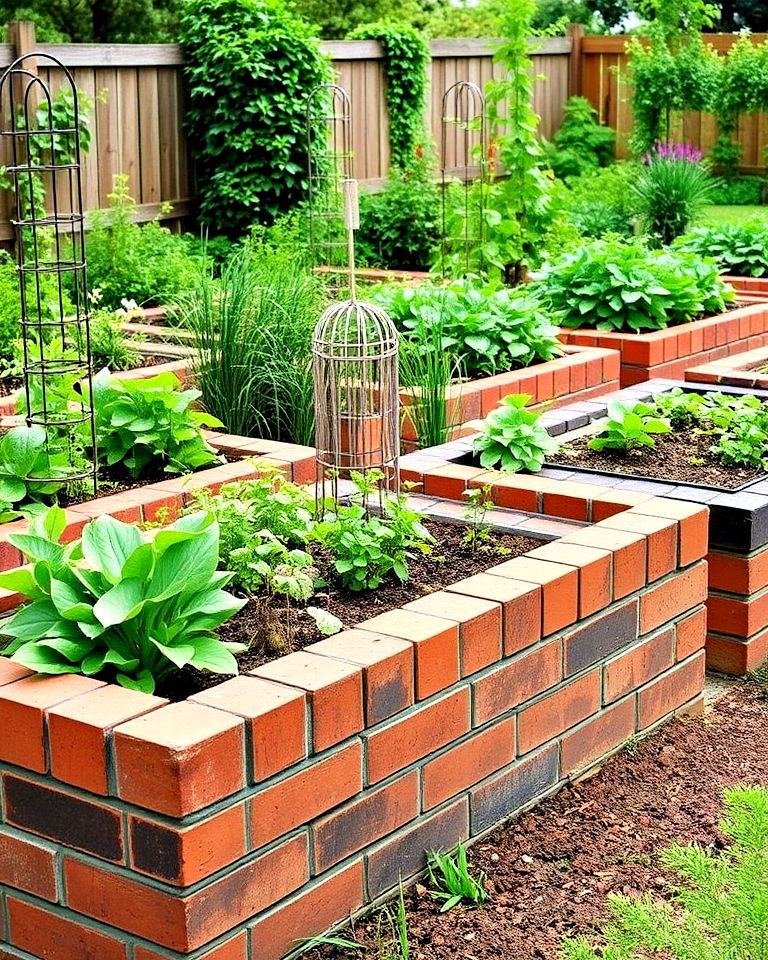 brick raised beds for durability