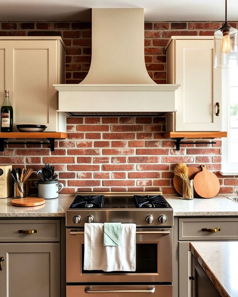 brick veneer backsplash design