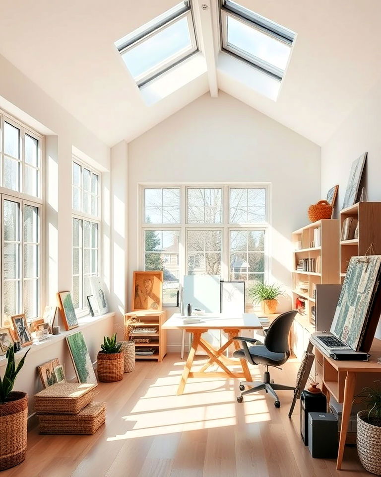 bright and airy studio space idea