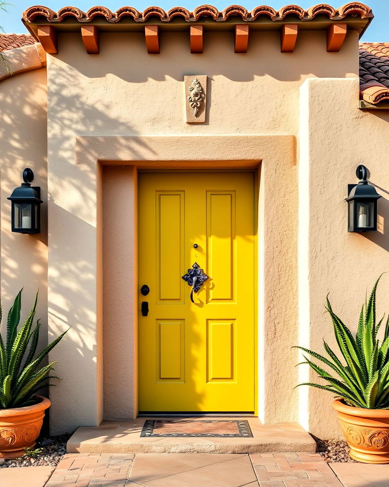 brightly colored entry doors