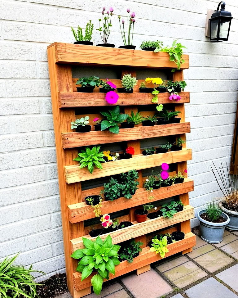 budget friendly pallet garden setup