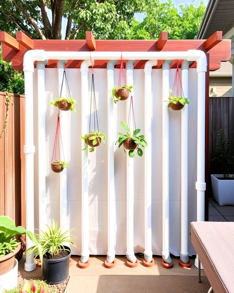budget friendly pvc pipe privacy wall