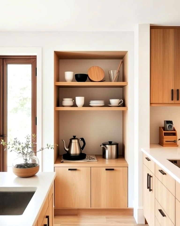 built in nook for tea or coffee