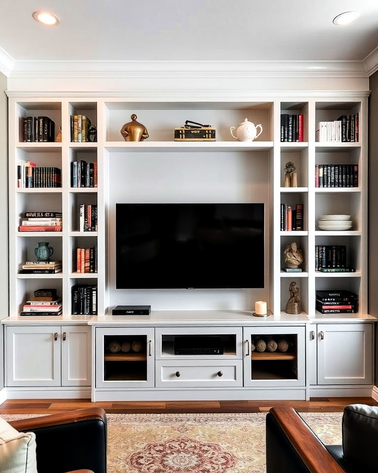 built in shelving for organized storage