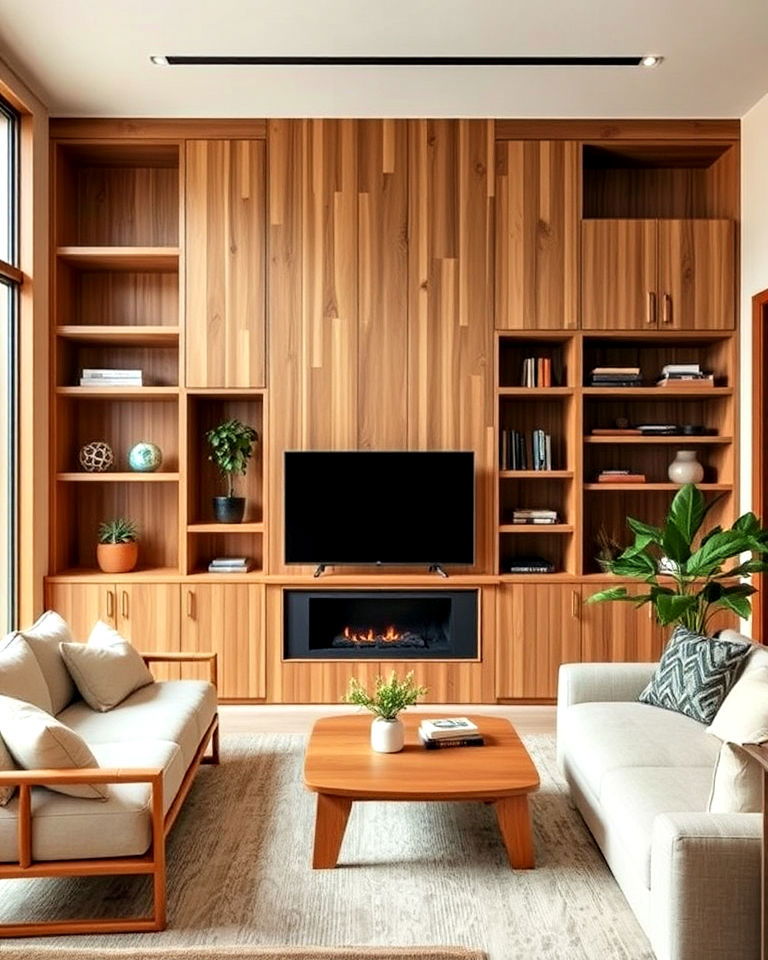 built in storage for modern interior
