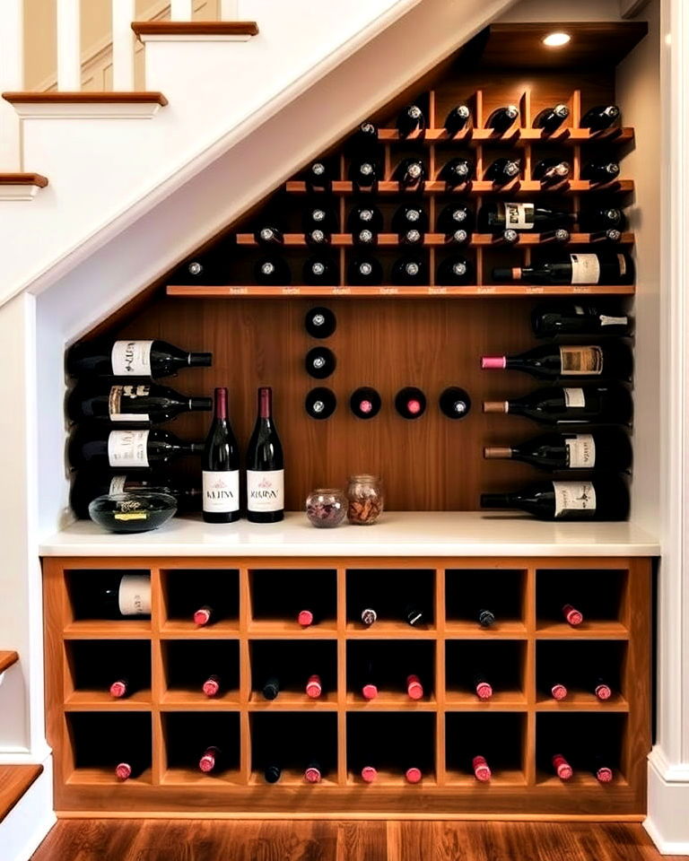 built in wine rack