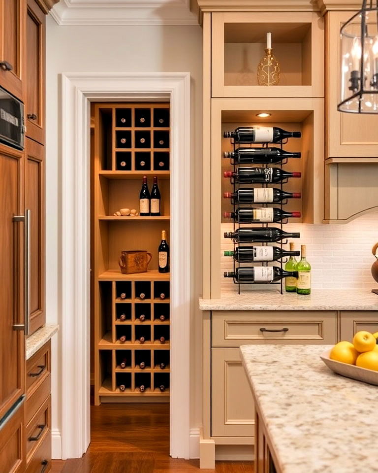 built in wine storage