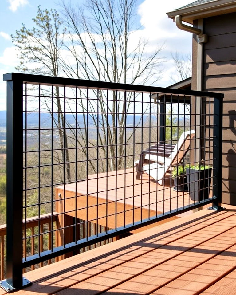 cable railings with black frames
