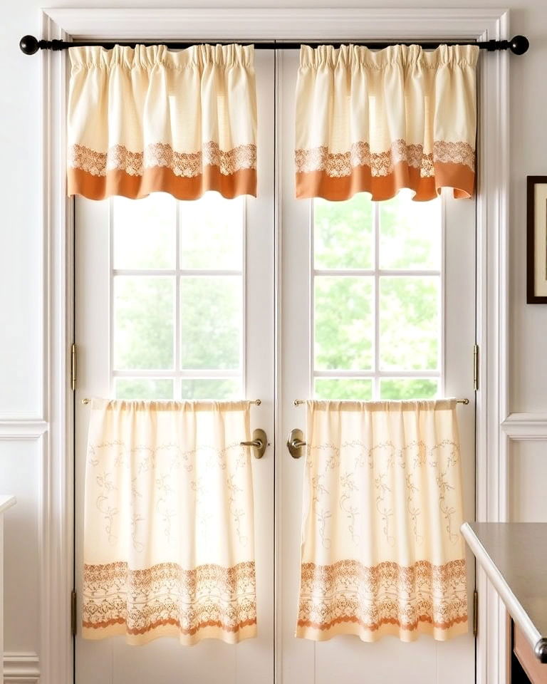 café curtains for a charming half covered style