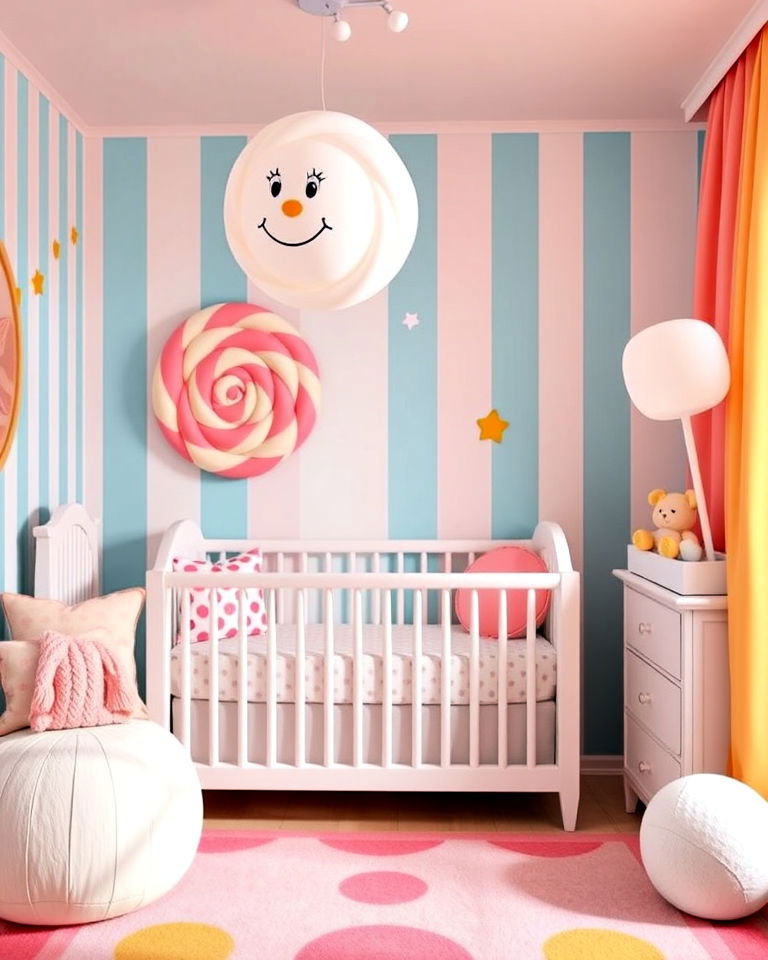 candyland colors whimsical nursery