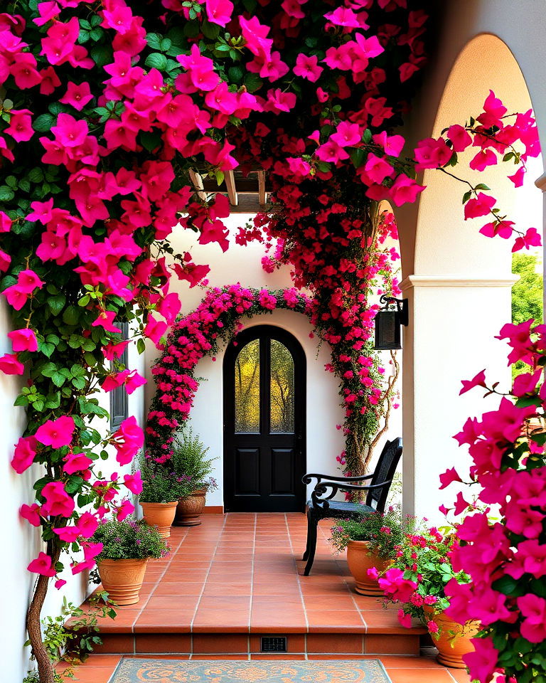 canopy of bougainvillea