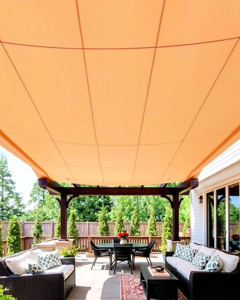 canvas sail pergola shades for sun coverage
