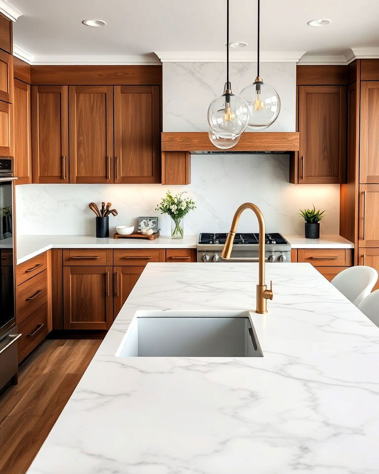 carrara marble kitchen countertop