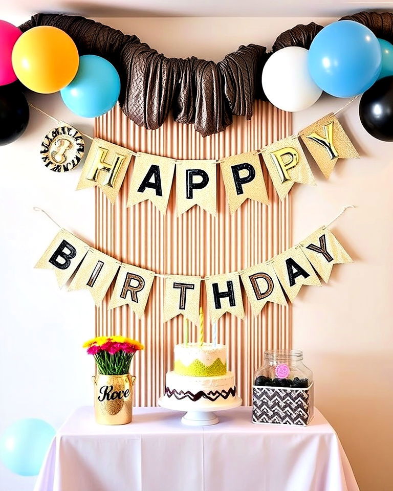 celebrate the birthday guest with a personalized banner