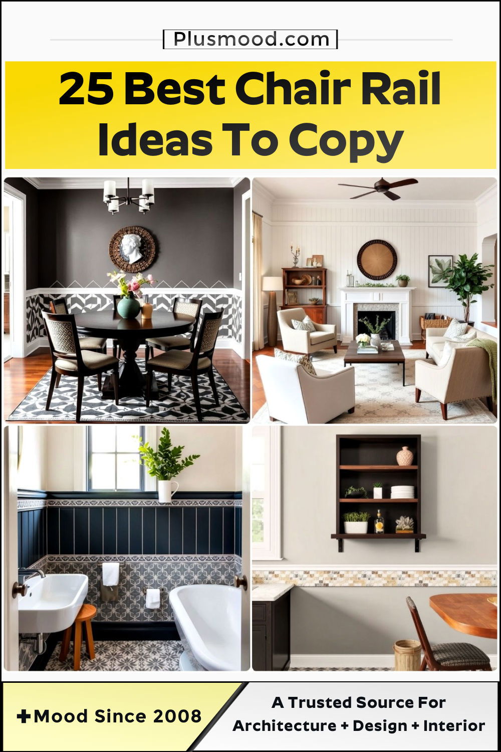 chair rail ideas and inspiration