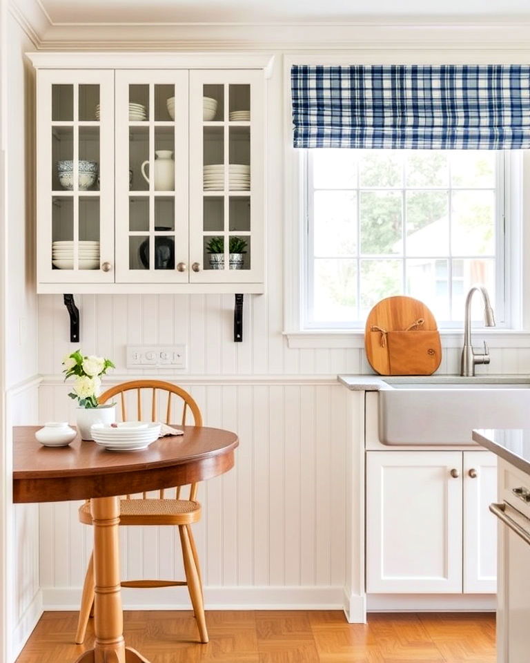 chair rail with charming beadboard paneling below