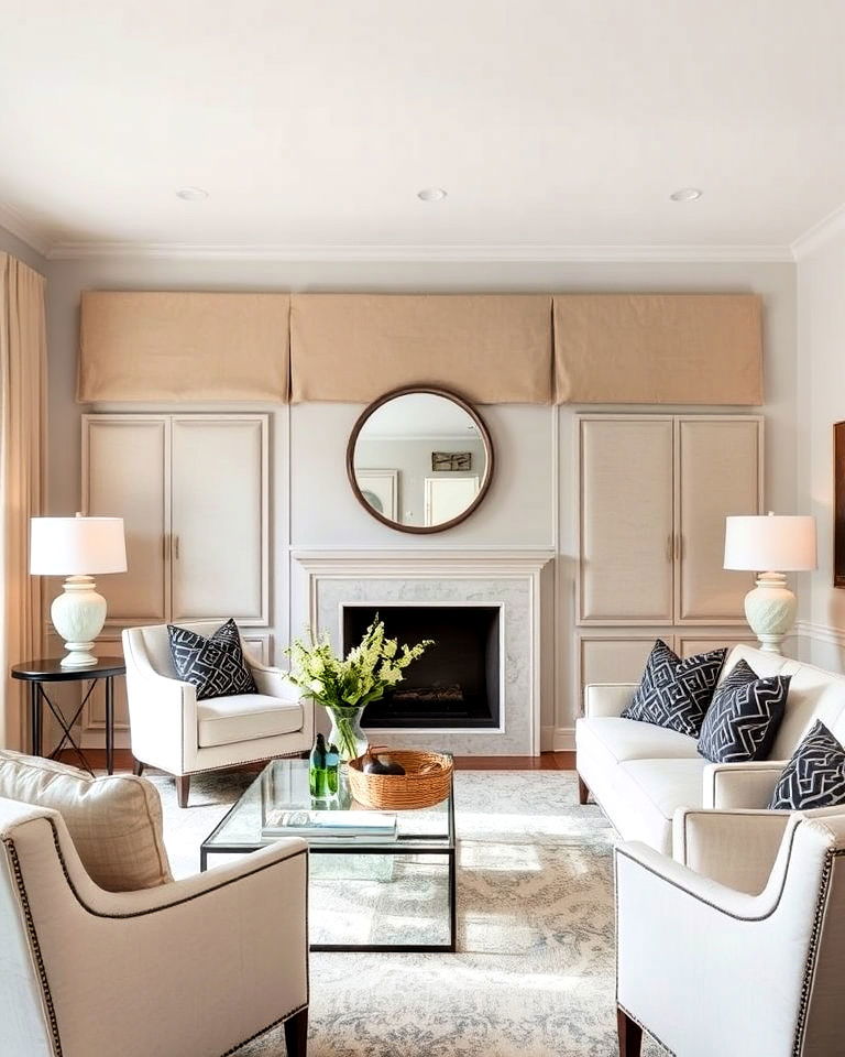 chair rail with luxury upholstered panels