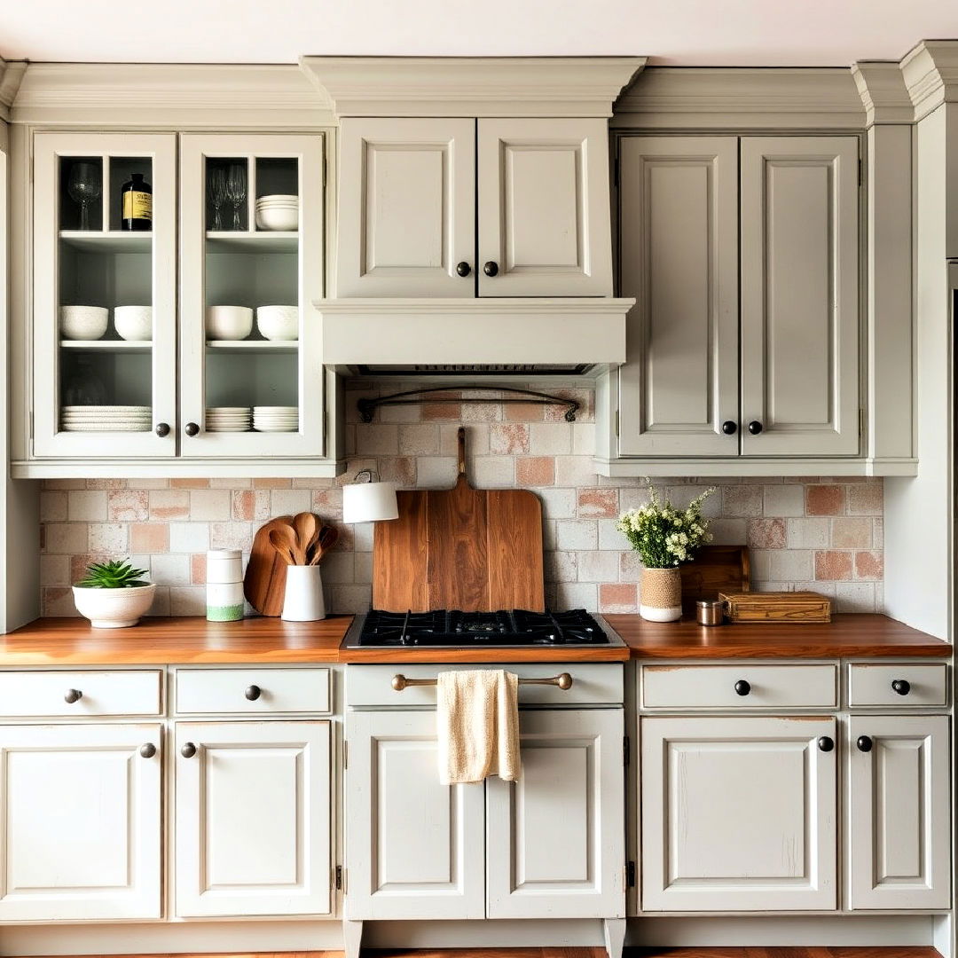 chalk painted cabinets idea