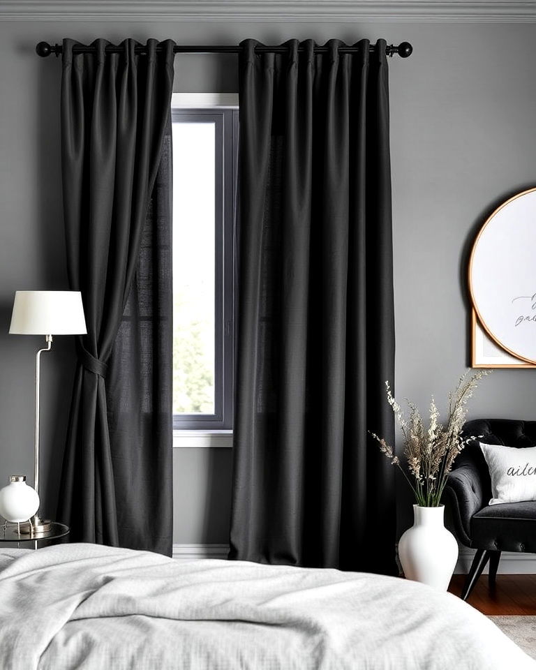 charcoal gray curtains