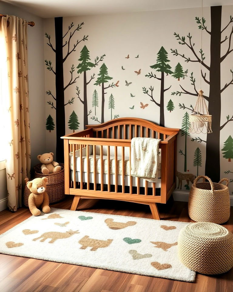 charming woodland themed nursery