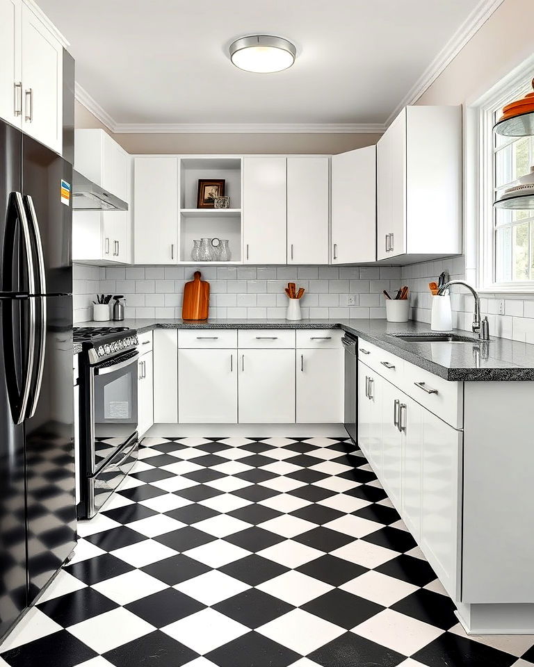checkerboard flooring