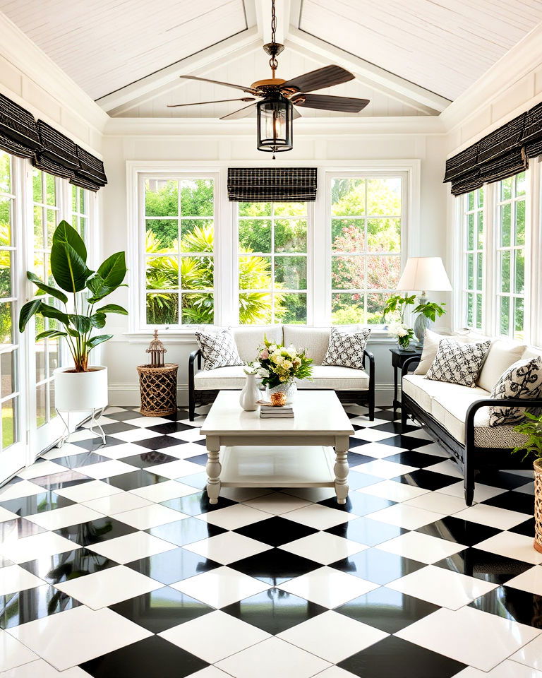 checkerboard tiles