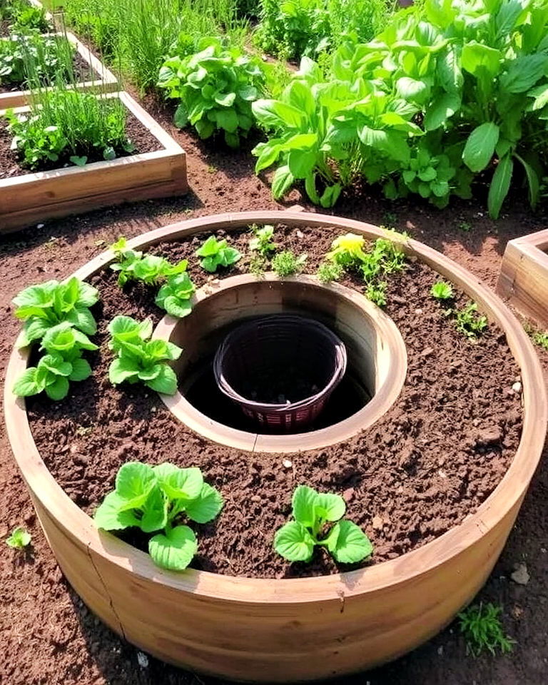 circular keyhole raised garden bed