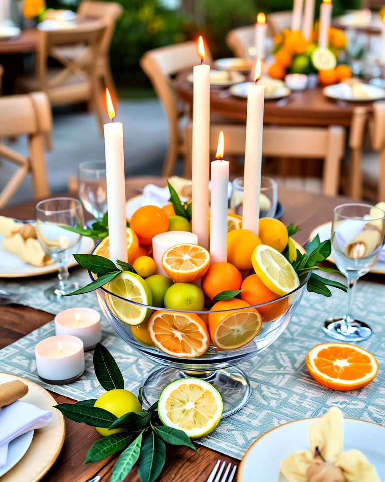 citrus and candles