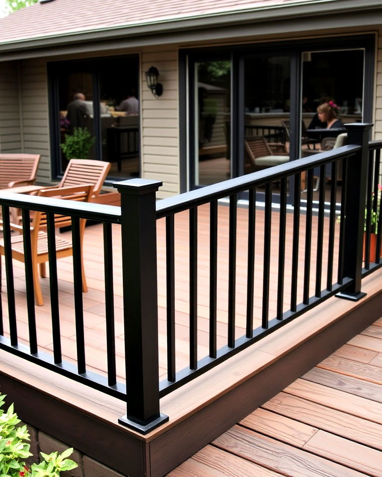 classic black aluminum rails