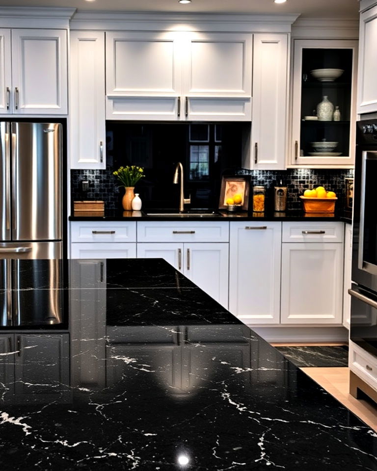 classic black granite countertop