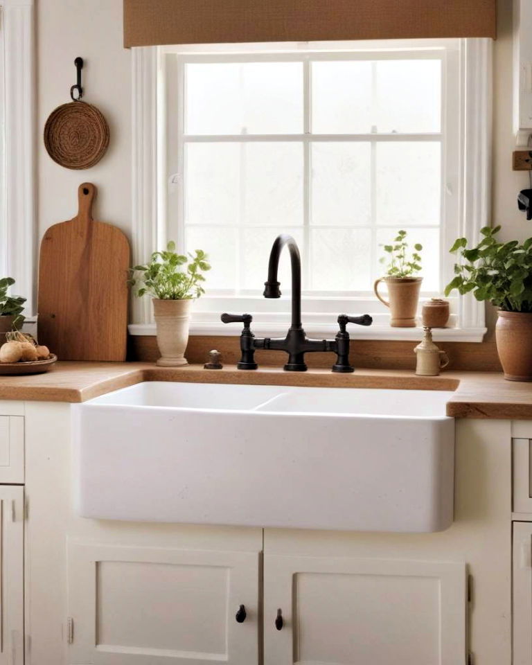 classic farmhouse sink for heavy duty kitchen tasks