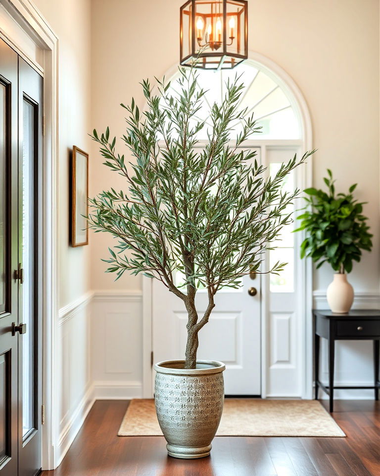 classic indoor tree in a planter
