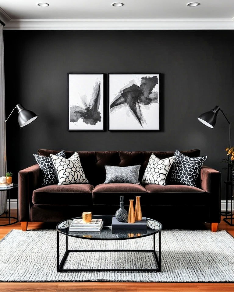 classic monochrome living room design