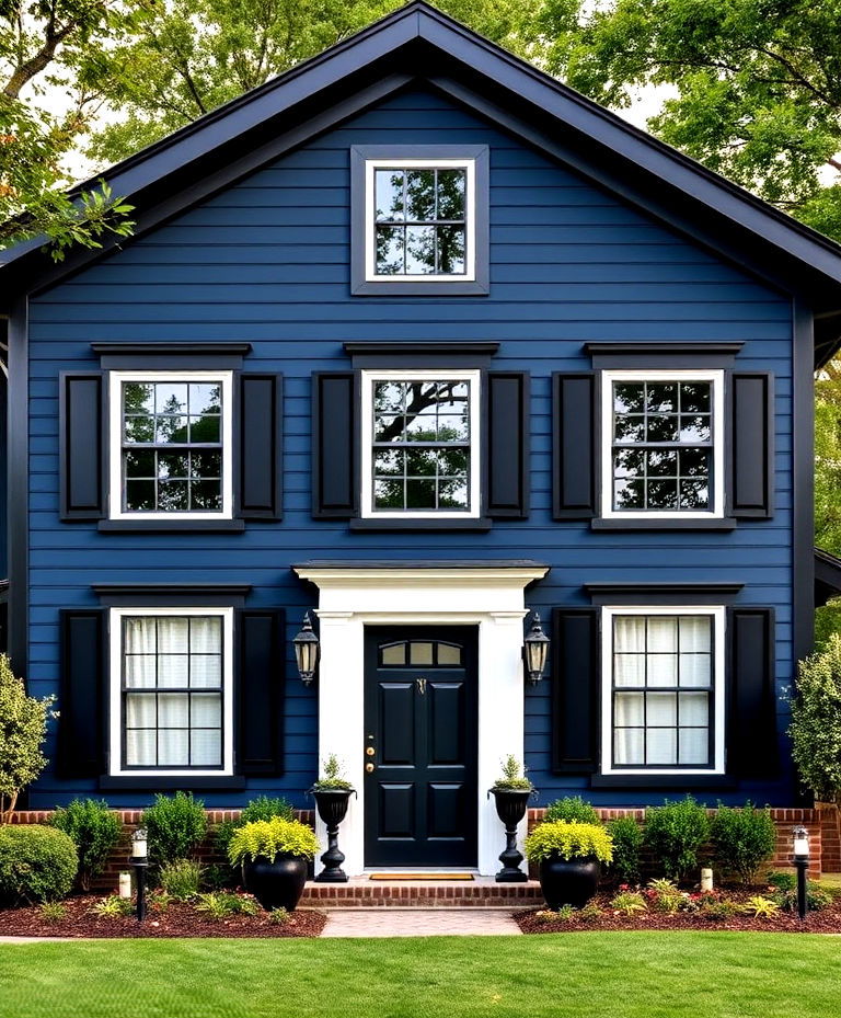 classic navy with sleek black accent idea