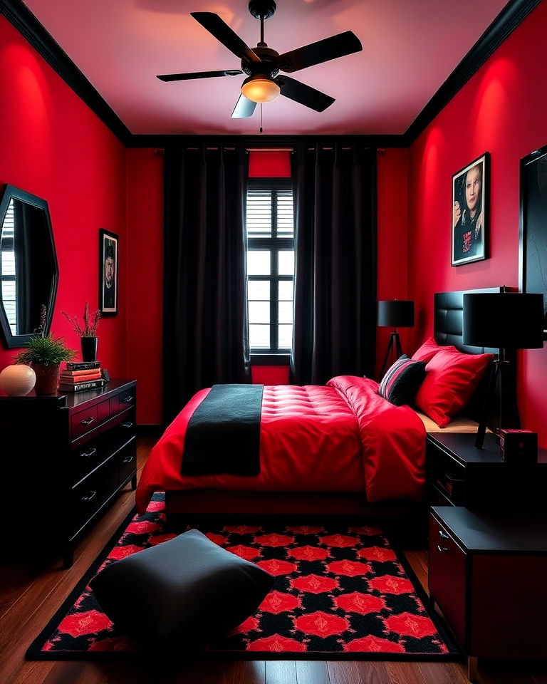 classic red and black combo
