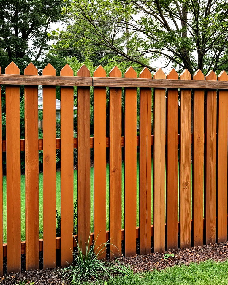 classic rustic brown fence