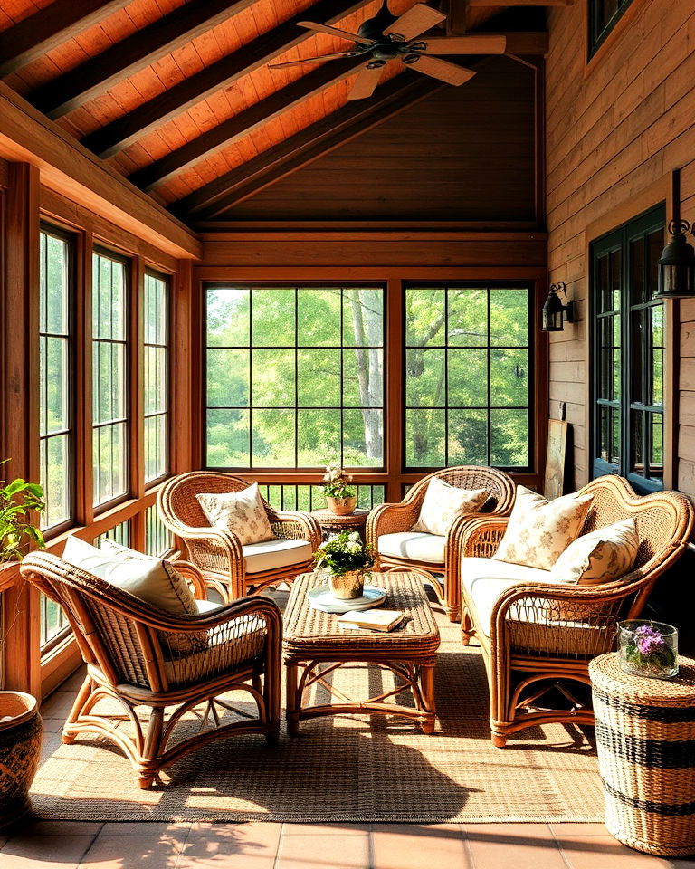 classic sunroom wicker furniture