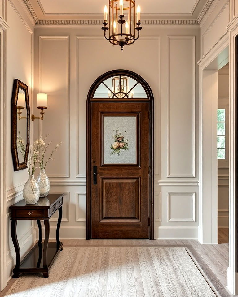 classic wall paneling foyer decor